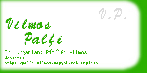 vilmos palfi business card